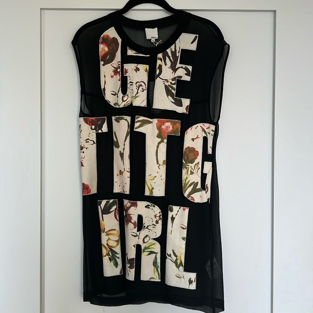 NWT 3.1 Philip Lin sheer “Get It Girl” top